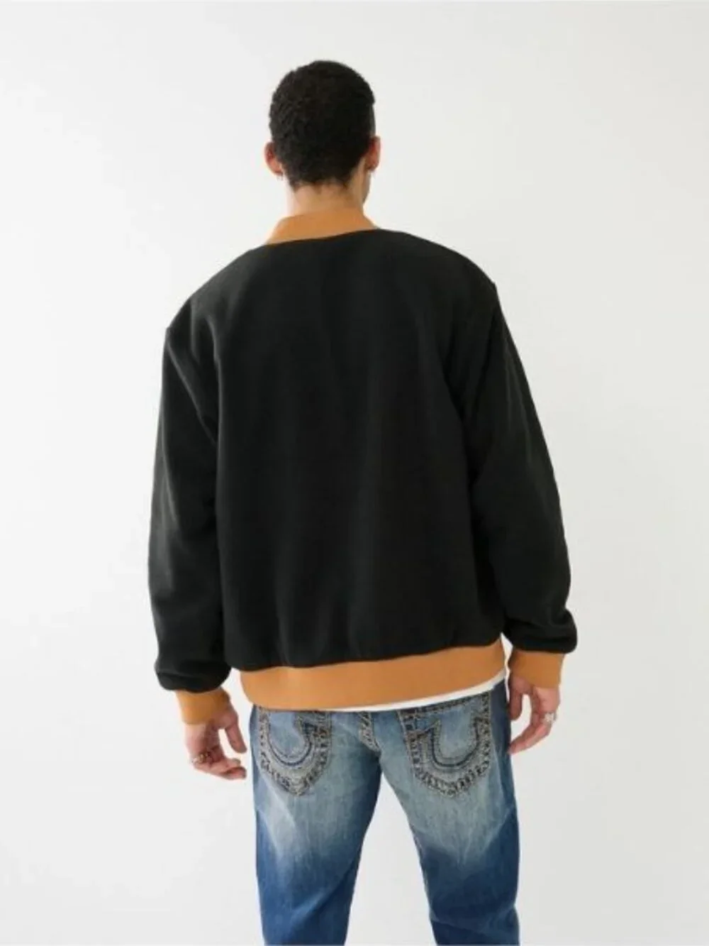 NEW True Religion Men's XXL Fleece Bomber Jacket NWT $199